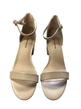 Beige Sandals Heels Block Amazon Essentials, Size 10