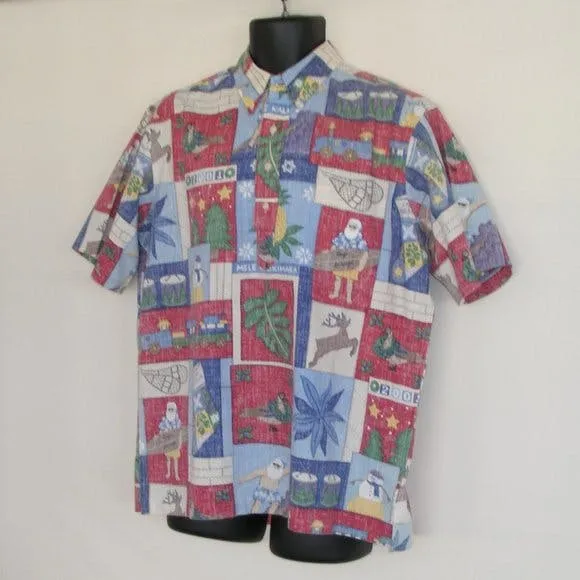 00's Mele Kalikimaka Pull Over Shirt Limited Edition by Reyn Spooner