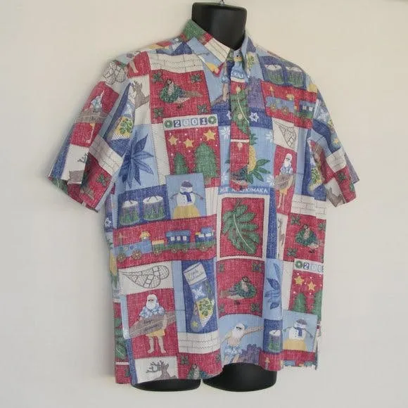 00's Mele Kalikimaka Pull Over Shirt Limited Edition by Reyn Spooner