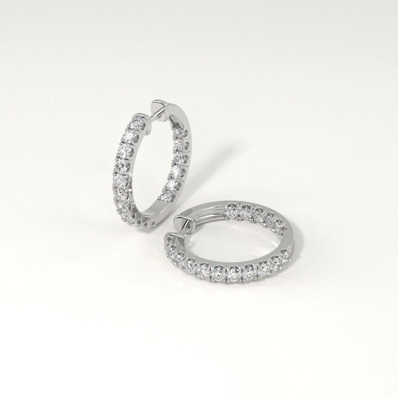 1 carat Diamond Hoop Earrings