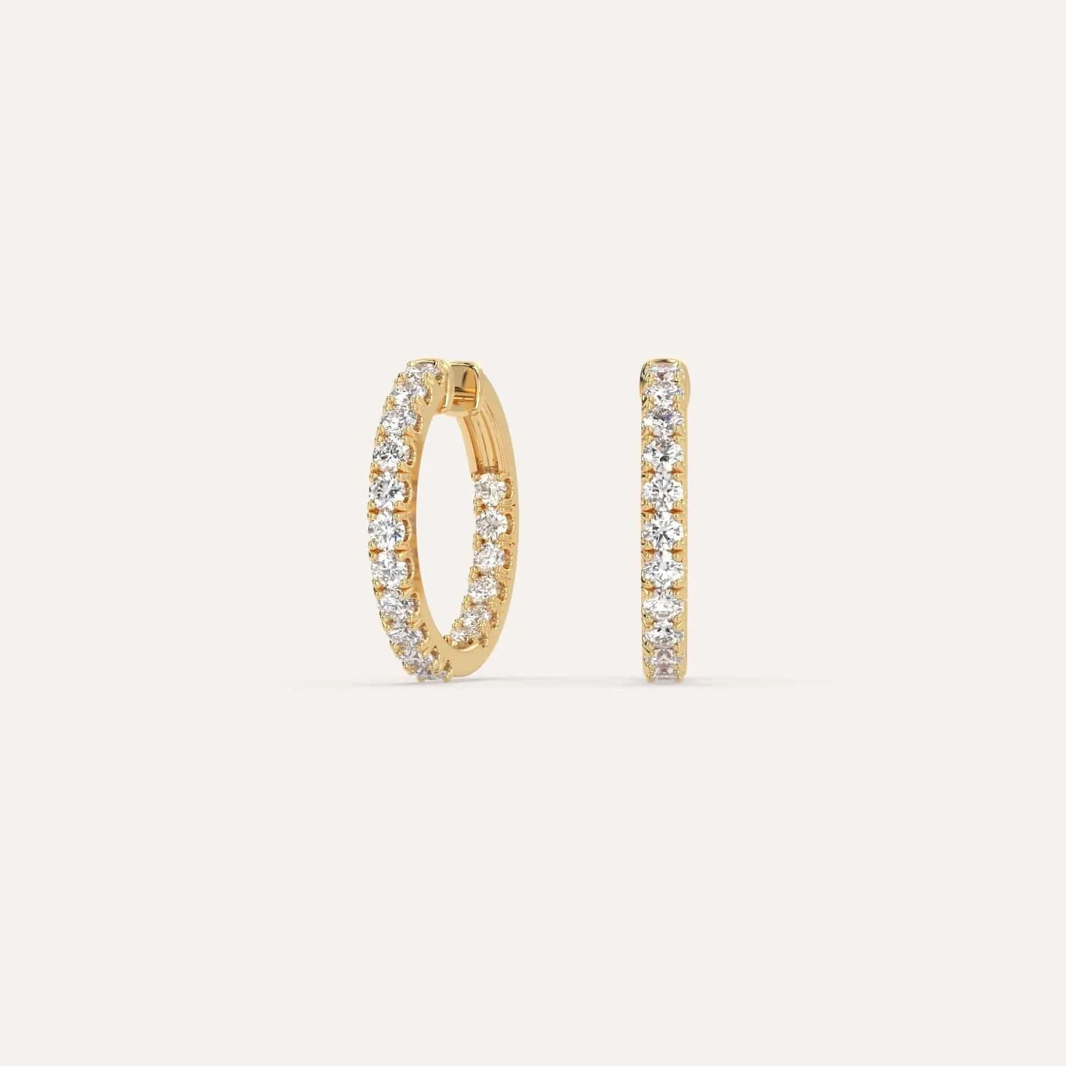 1 carat Diamond Hoop Earrings