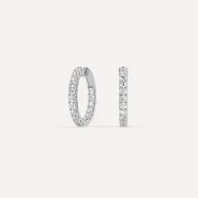 1 carat Diamond Hoop Earrings