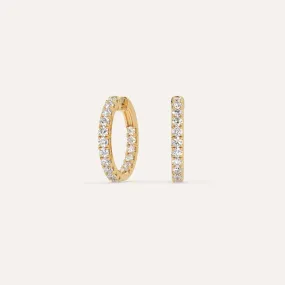 1 carat Diamond Hoop Earrings