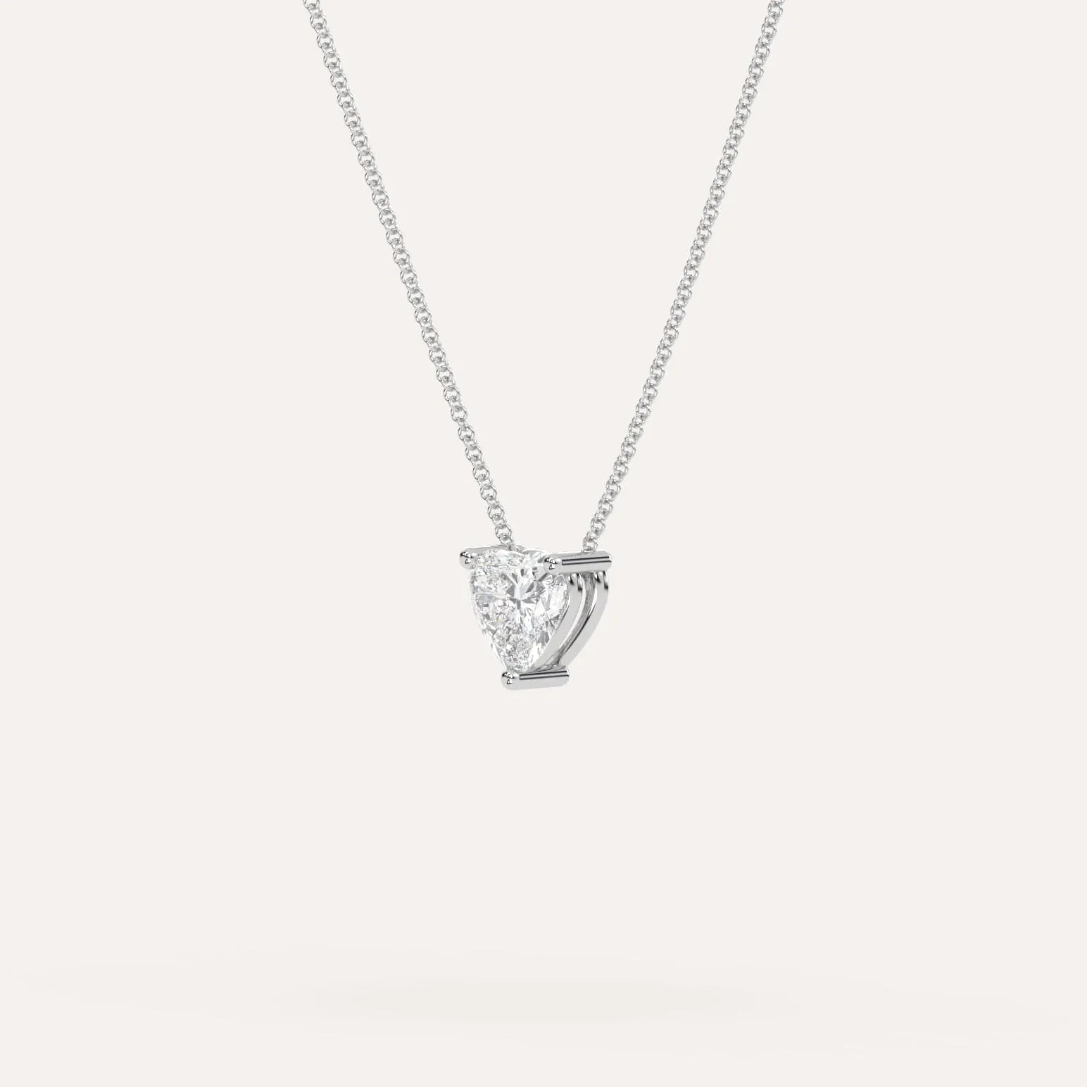 1 carat Heart Floating Diamond Necklace