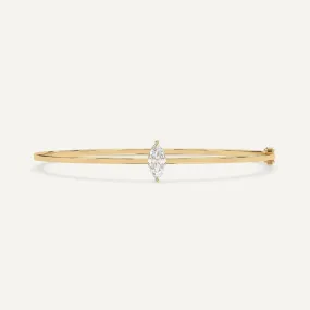 1 carat Marquise Diamond Solitaire, Bangle Bracelet