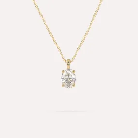 1 carat Oval Diamond Pendant Necklace