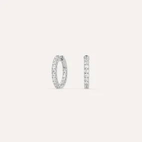 1/2 carat Diamond Hoop Earrings