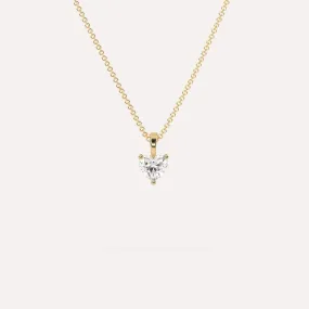 1/2 carat Heart Diamond Pendant Necklace