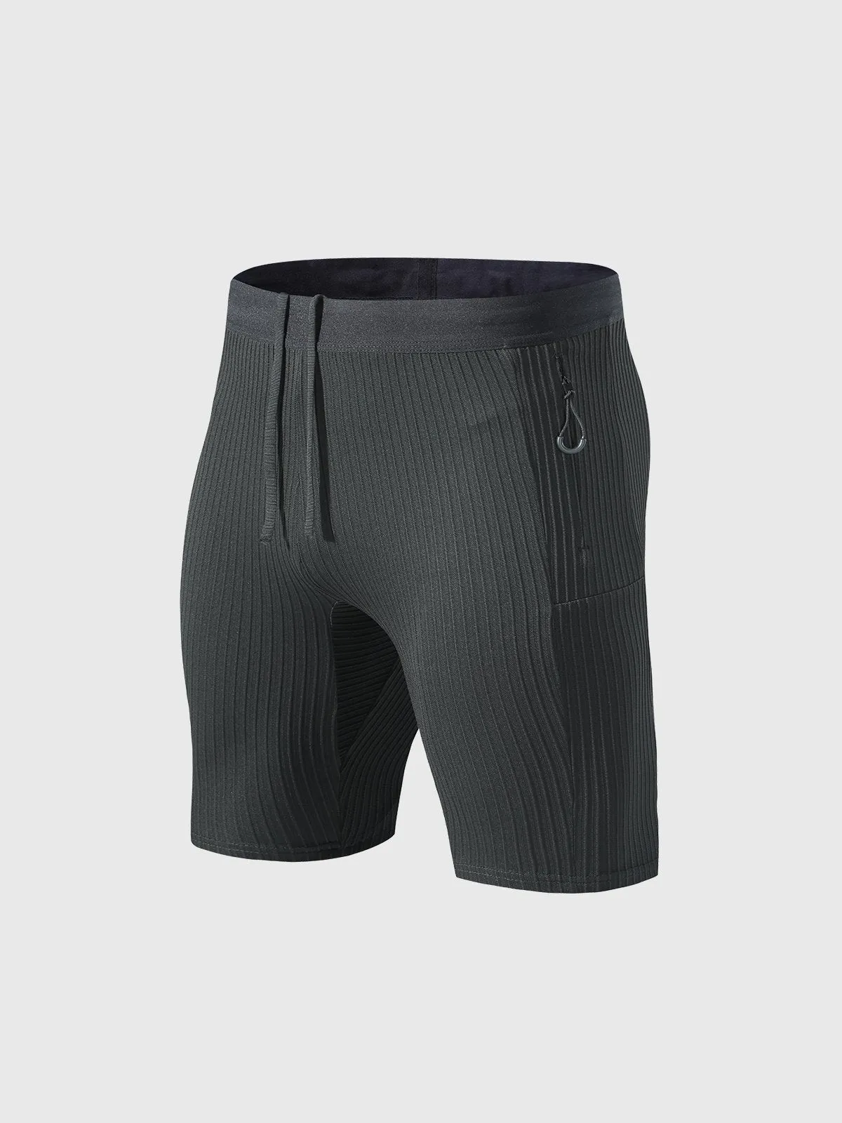 8" Pro Compression Lined Running Short with Zip Pockets