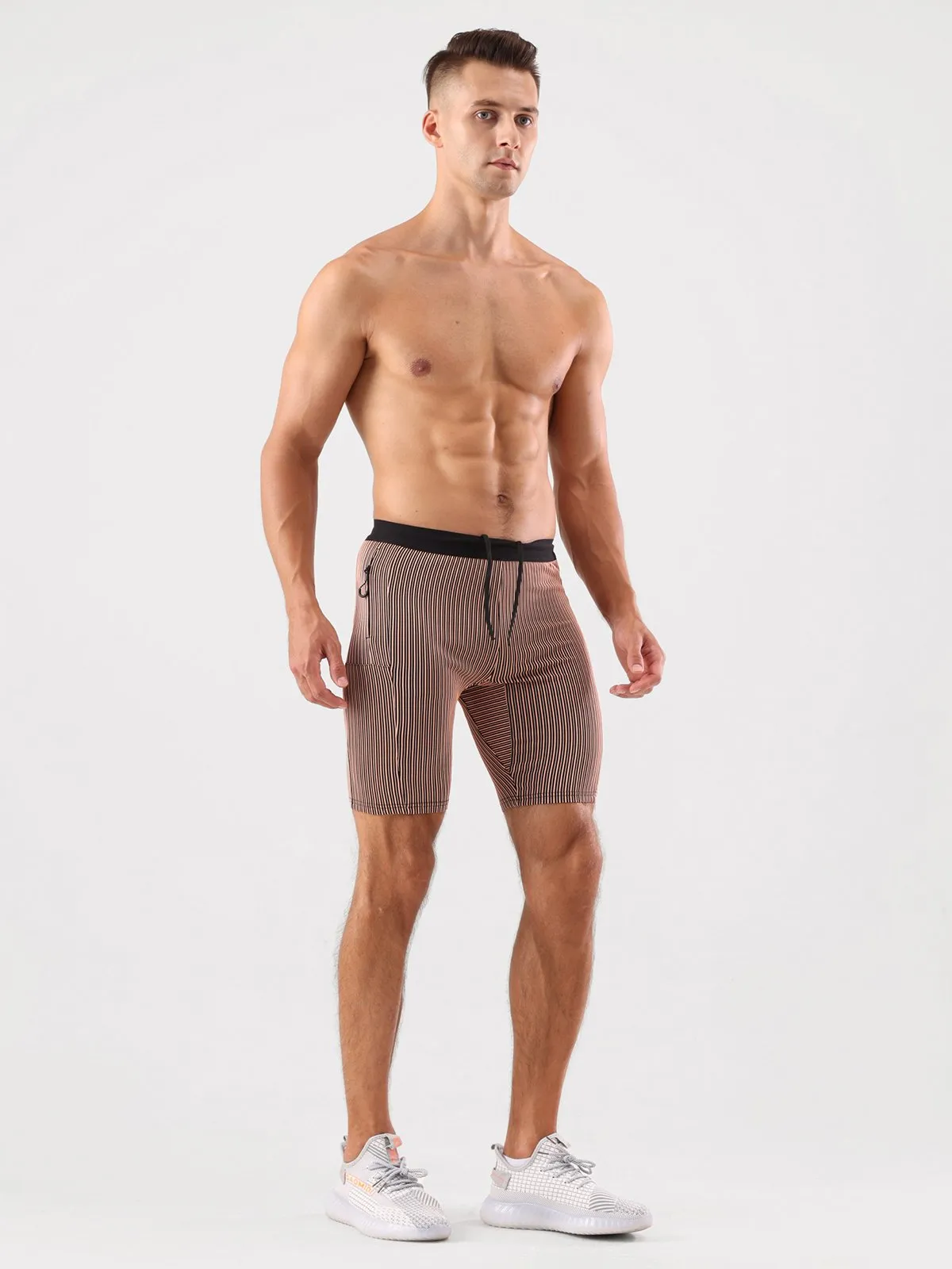 8" Pro Compression Lined Running Short with Zip Pockets