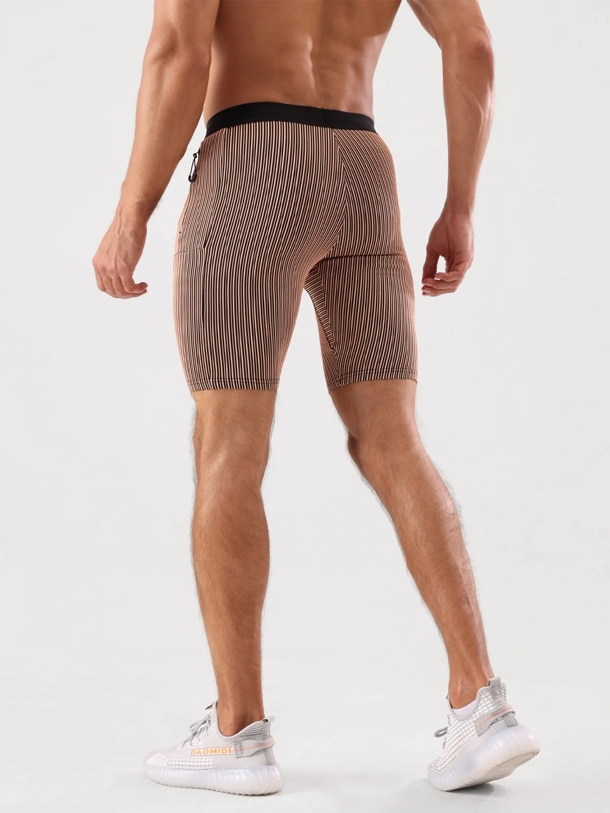 8" Pro Compression Lined Running Short with Zip Pockets