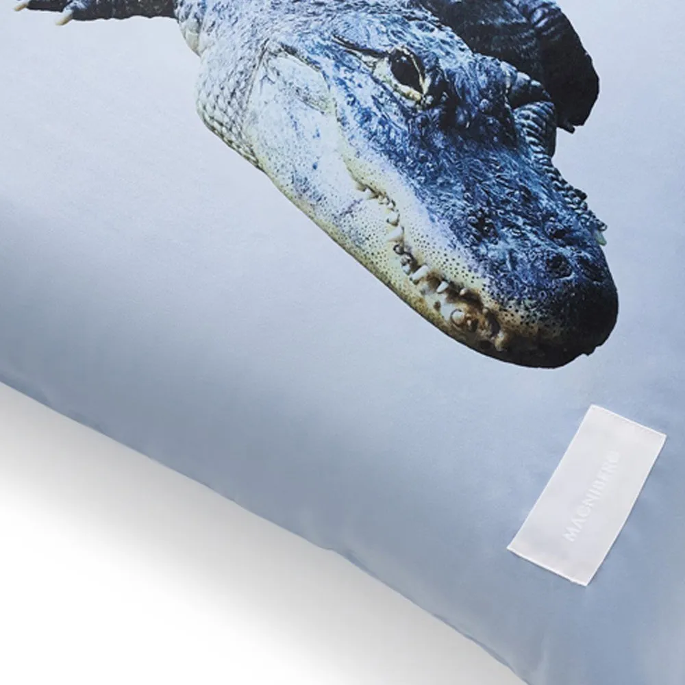 Alligator Pure Sateen Pillow Case (Haze Blue)