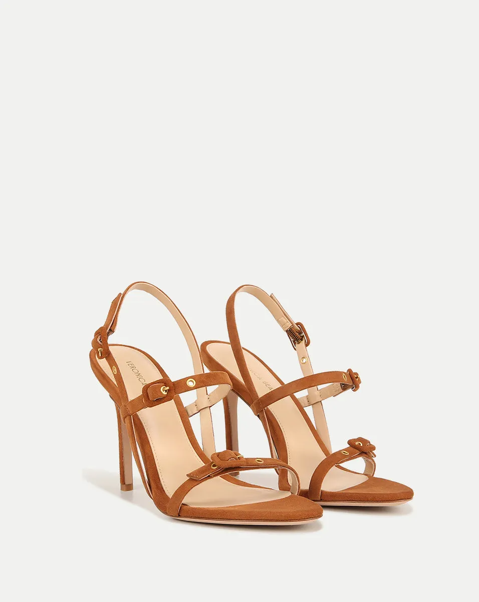 Alta Suede Buckled Strap Sandal