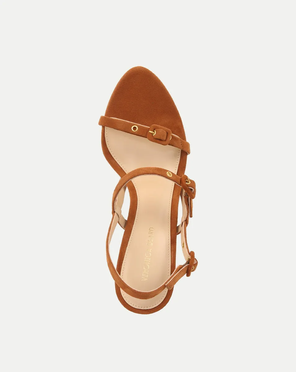 Alta Suede Buckled Strap Sandal