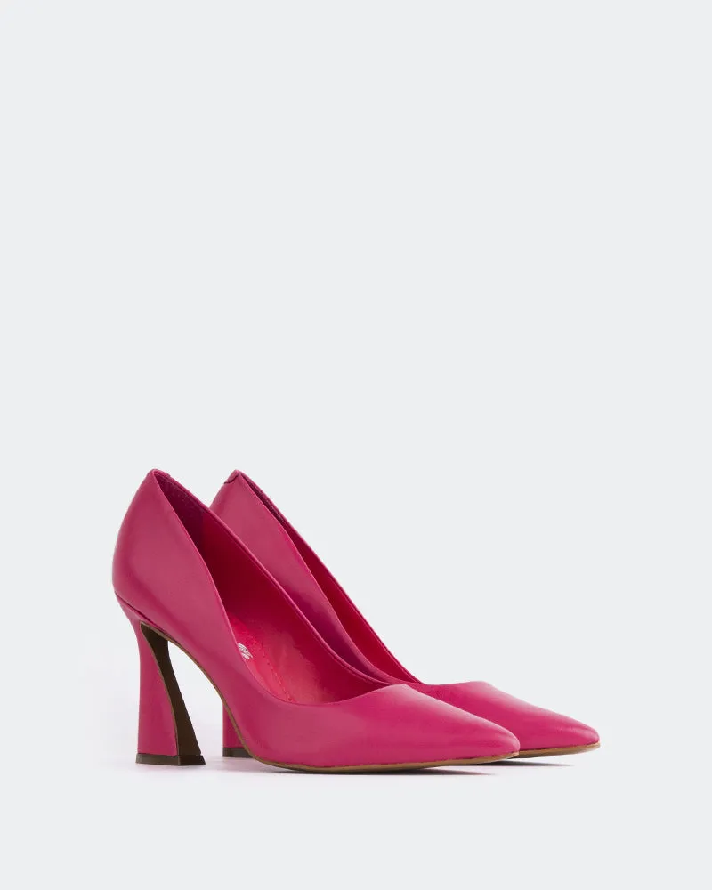 Amanda, Fuchsia Leather/Cuir Fuchsia