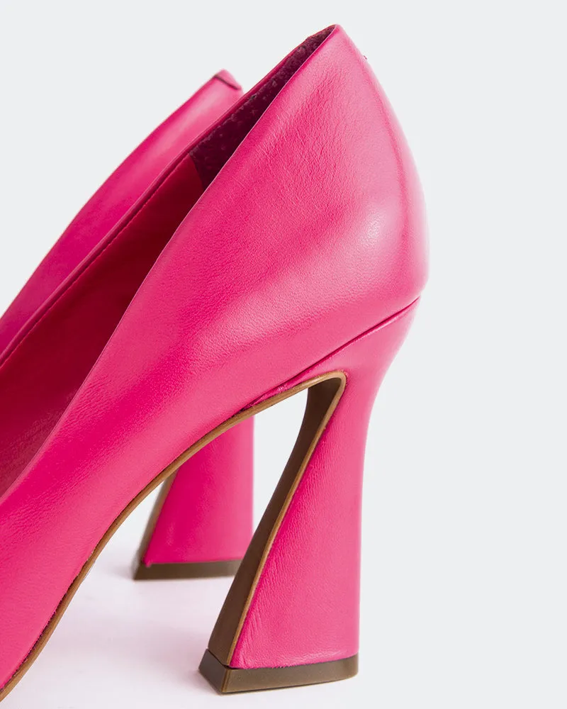 Amanda, Fuchsia Leather/Cuir Fuchsia