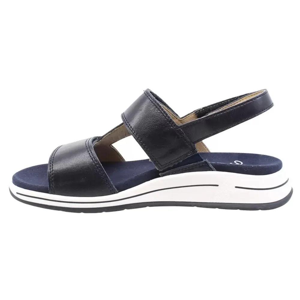 Ara Orchard Navy Leather Sandal (Women's)