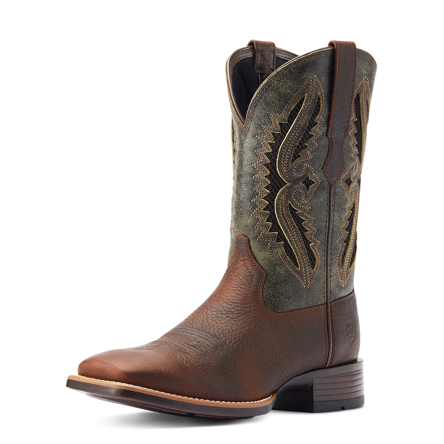 Ariat Mens Rowder VentTEK 360 Boot Rowdy Rust/Forest Green