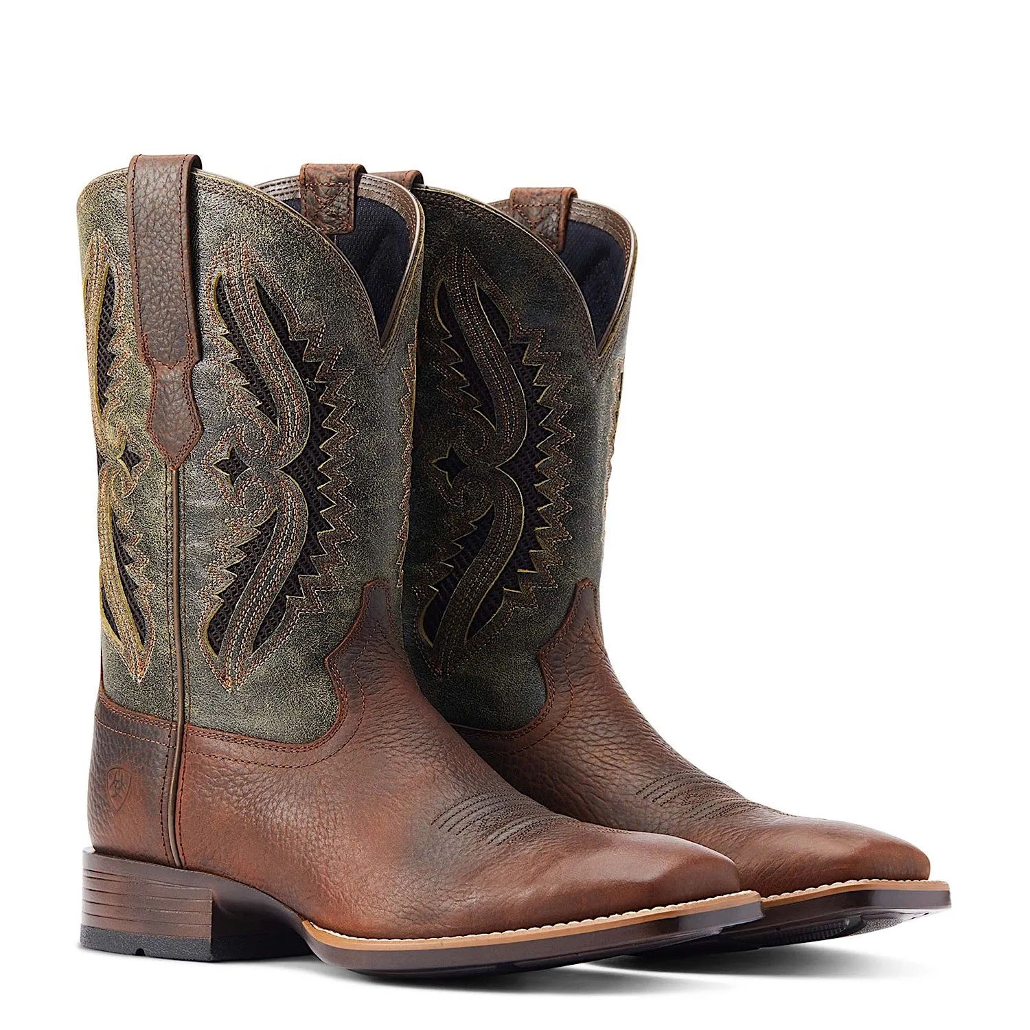 Ariat Mens Rowder VentTEK 360 Boot Rowdy Rust/Forest Green