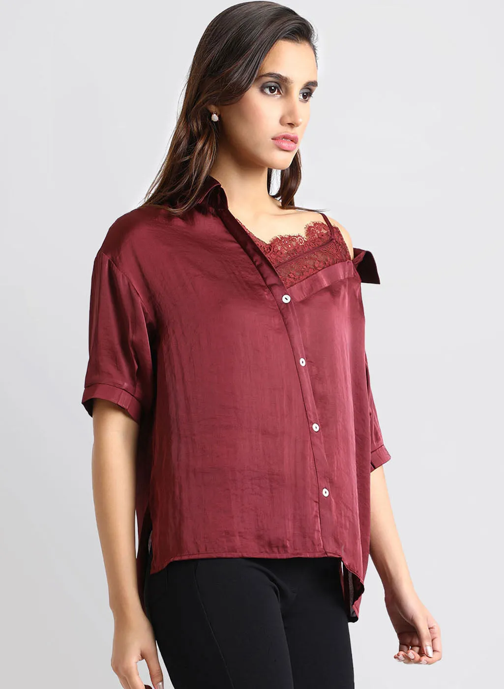 Assymetric Neck Top