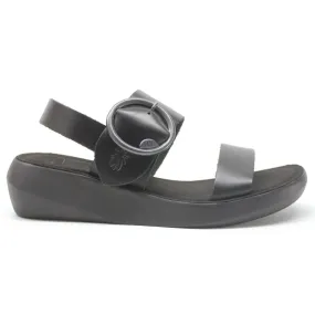 Bani739Fly Leather Women's Wedge Heel Sandals