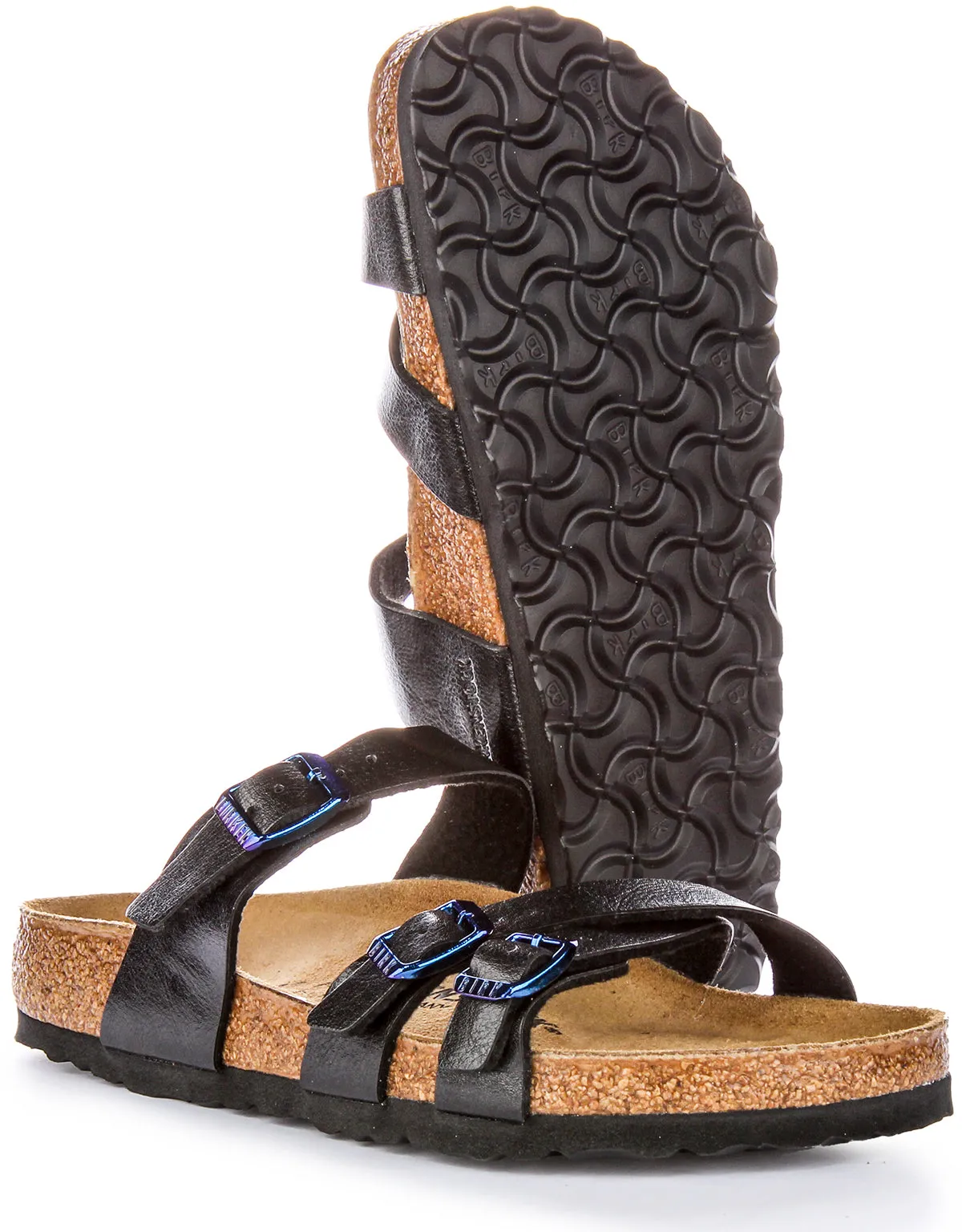 Birkenstock Franca Grace In Black Shiny For Women | Regular Fit