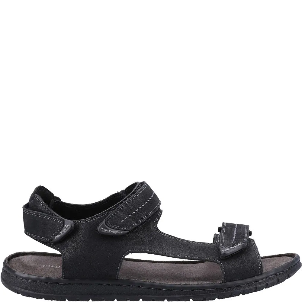 Black Neville Quarter Strap Sandals