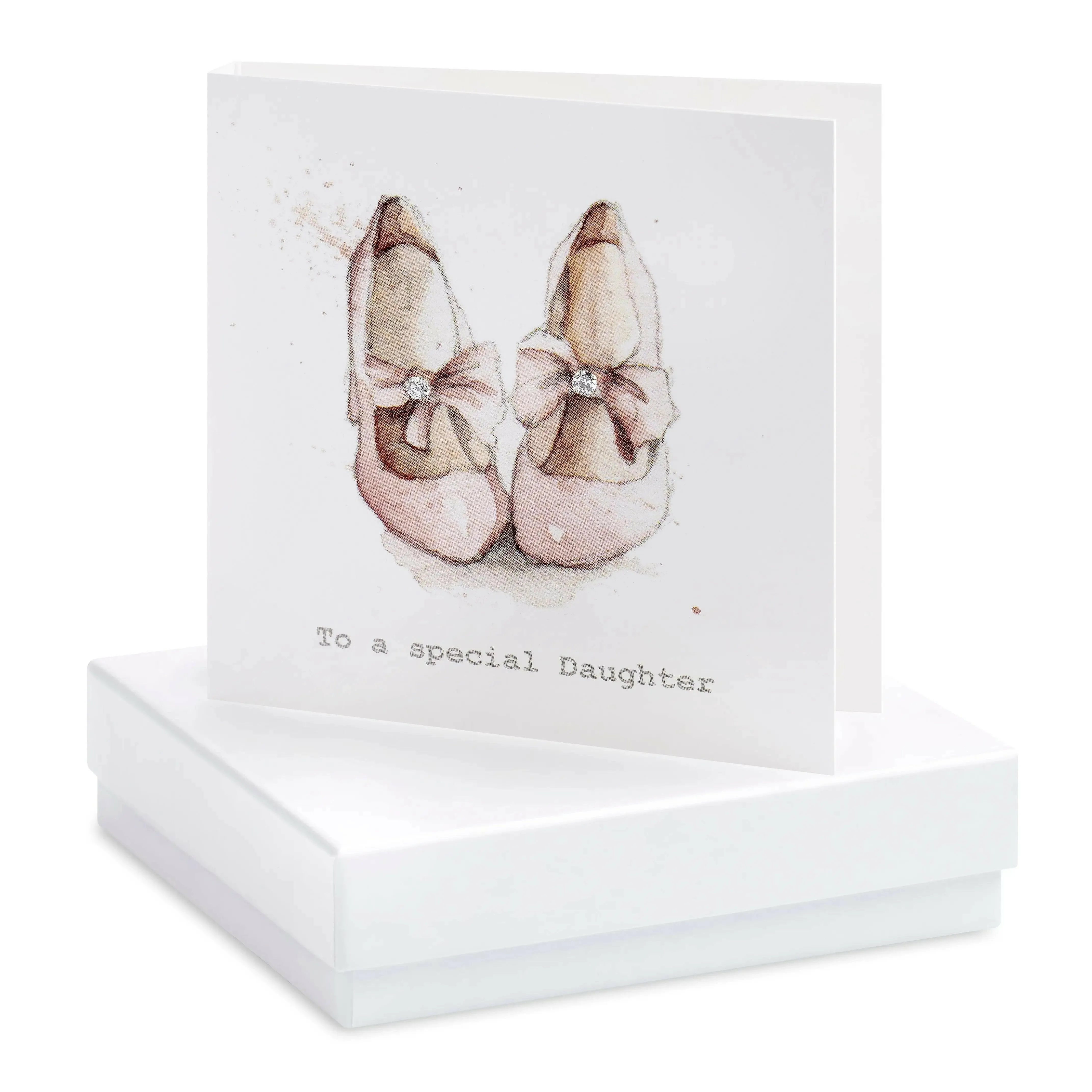 Boxed Special Daughter Party Shoes Earring Card