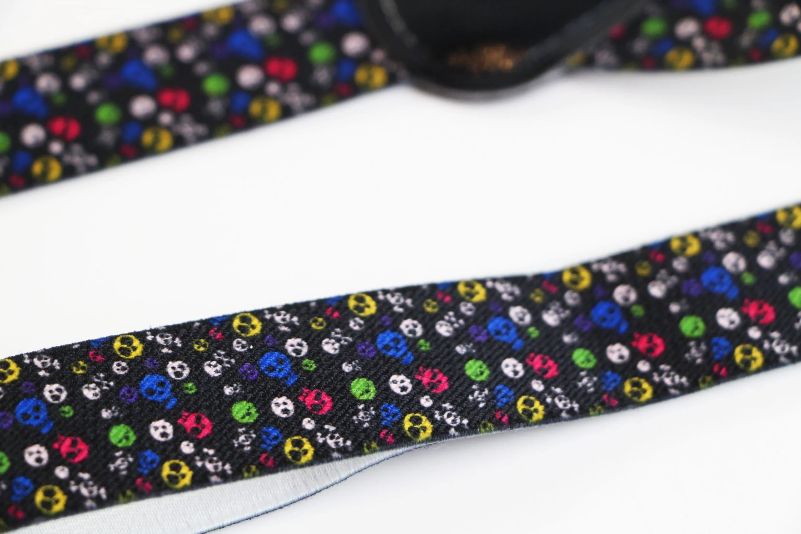 Boys Adjustable Coloured Skulls Patterned Suspenders