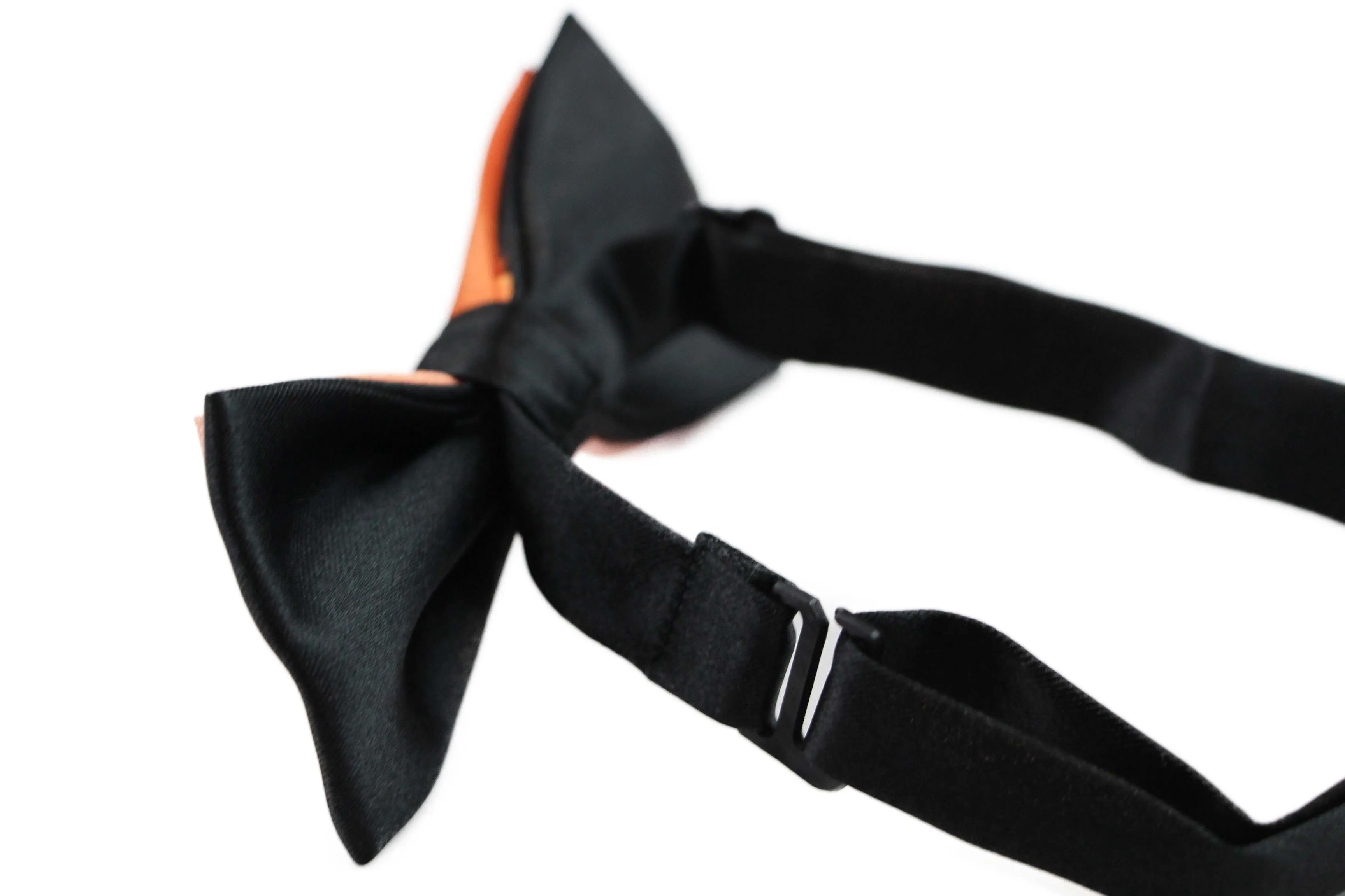 Boys Orange Two Tone Layer Bow Tie