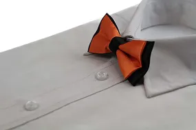 Boys Orange Two Tone Layer Bow Tie