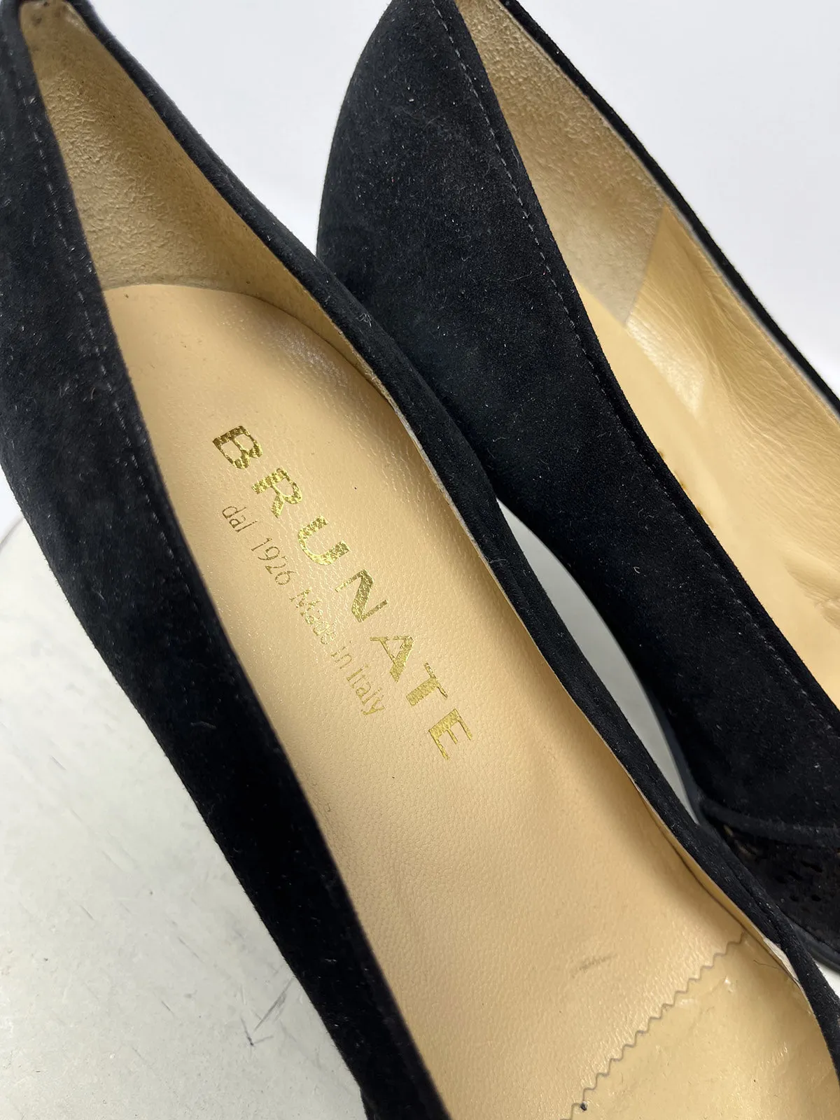 Brunate Size 8.5 (39.5) Black & Bronze Pumps