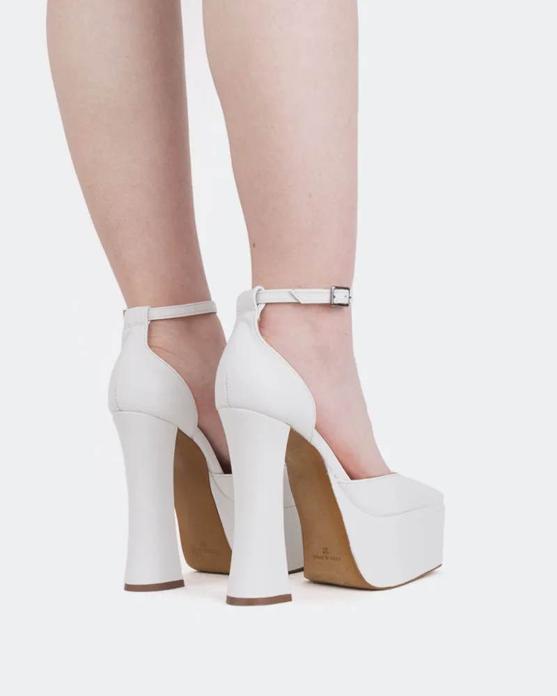 Cabaret White Leather/Cuir Blanc