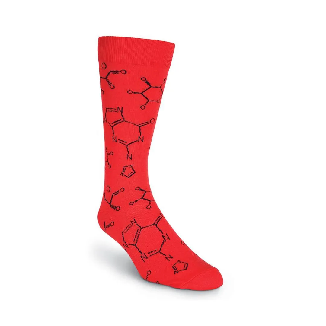 CHEMISTRY RED CREW SOCKS-MEN'S