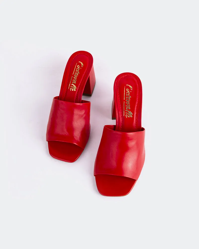 Clarabelle Red Leather