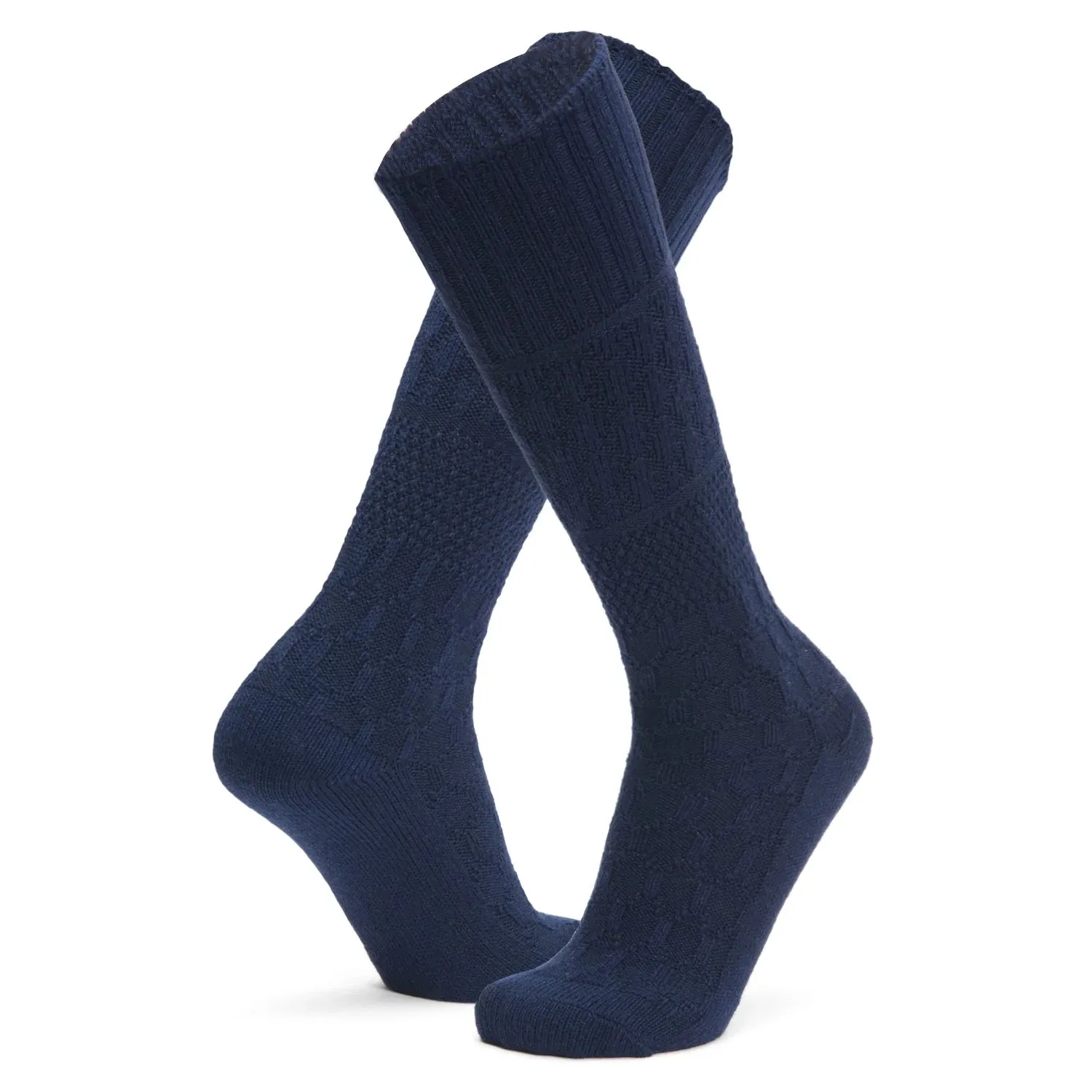 Diamond Knee High Lightweight Sock With Recycled Wool