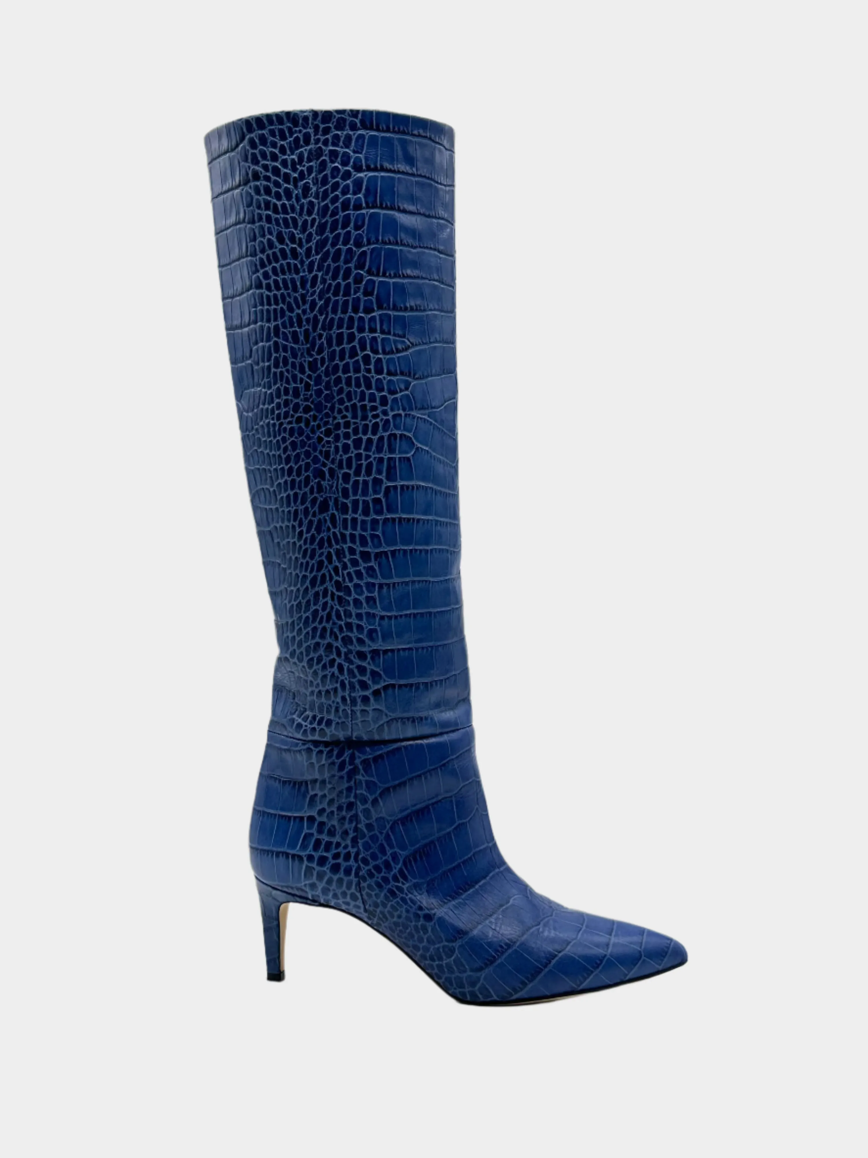 Embossed Croco Stiletto Boots