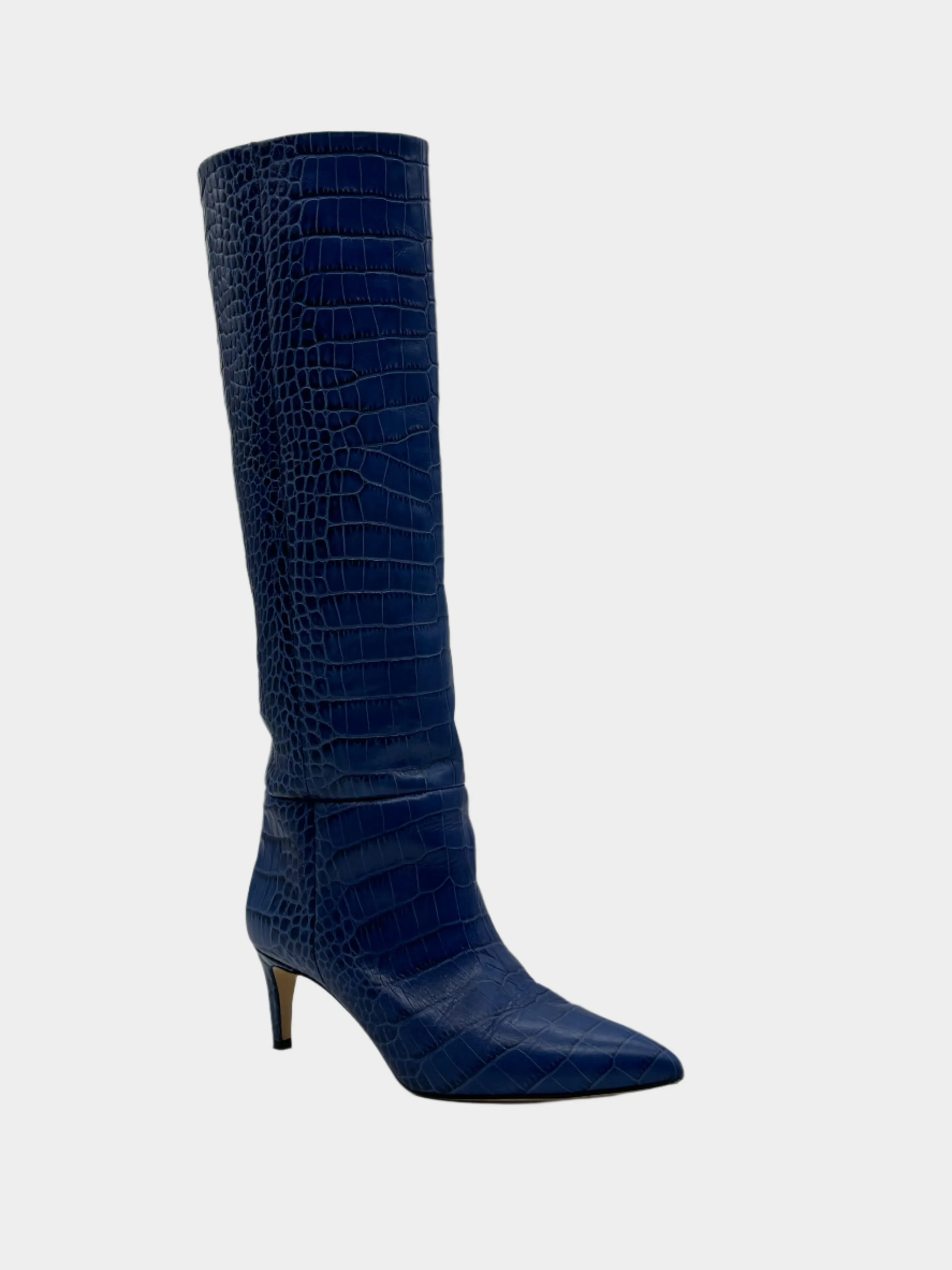 Embossed Croco Stiletto Boots