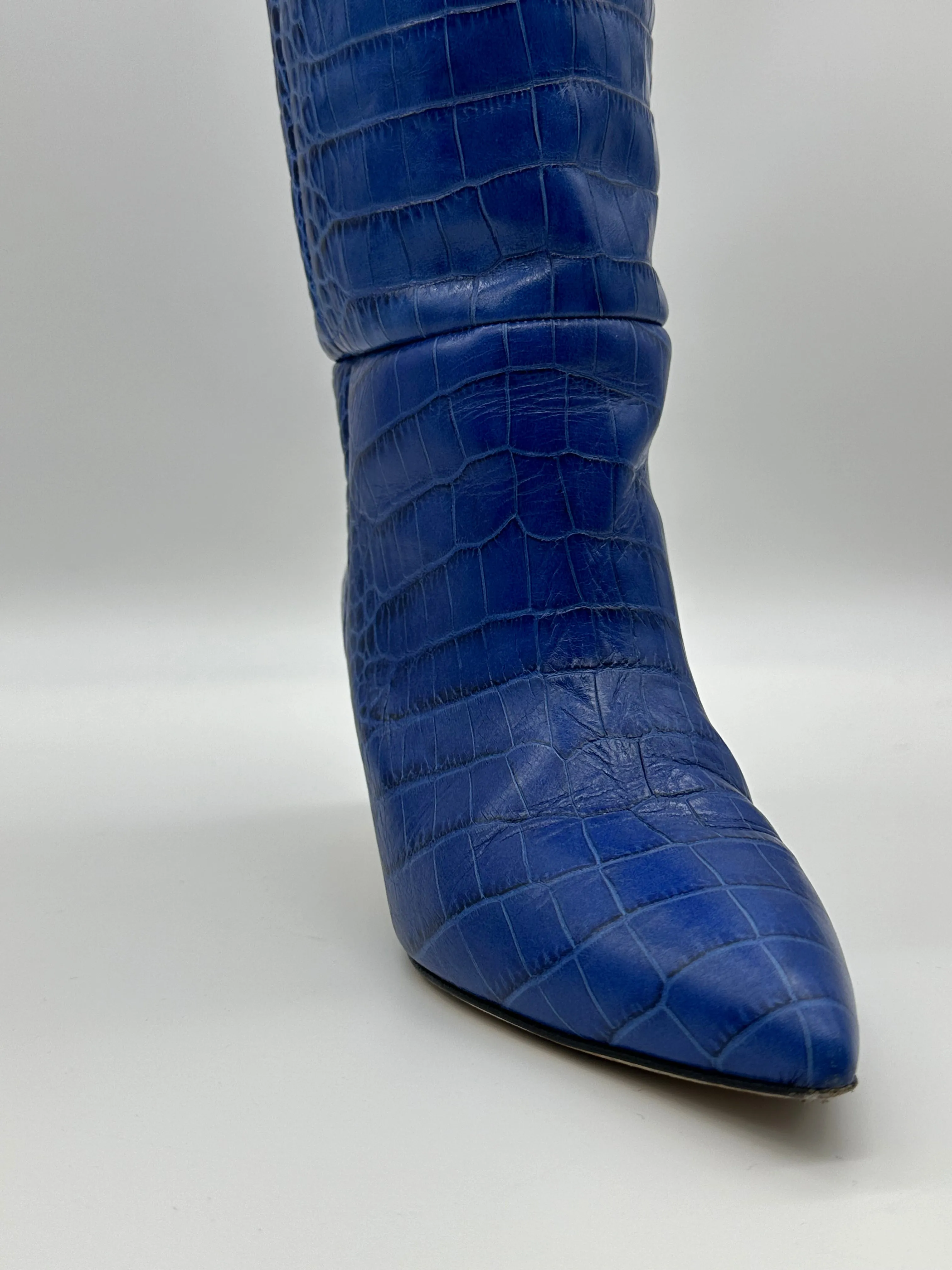 Embossed Croco Stiletto Boots