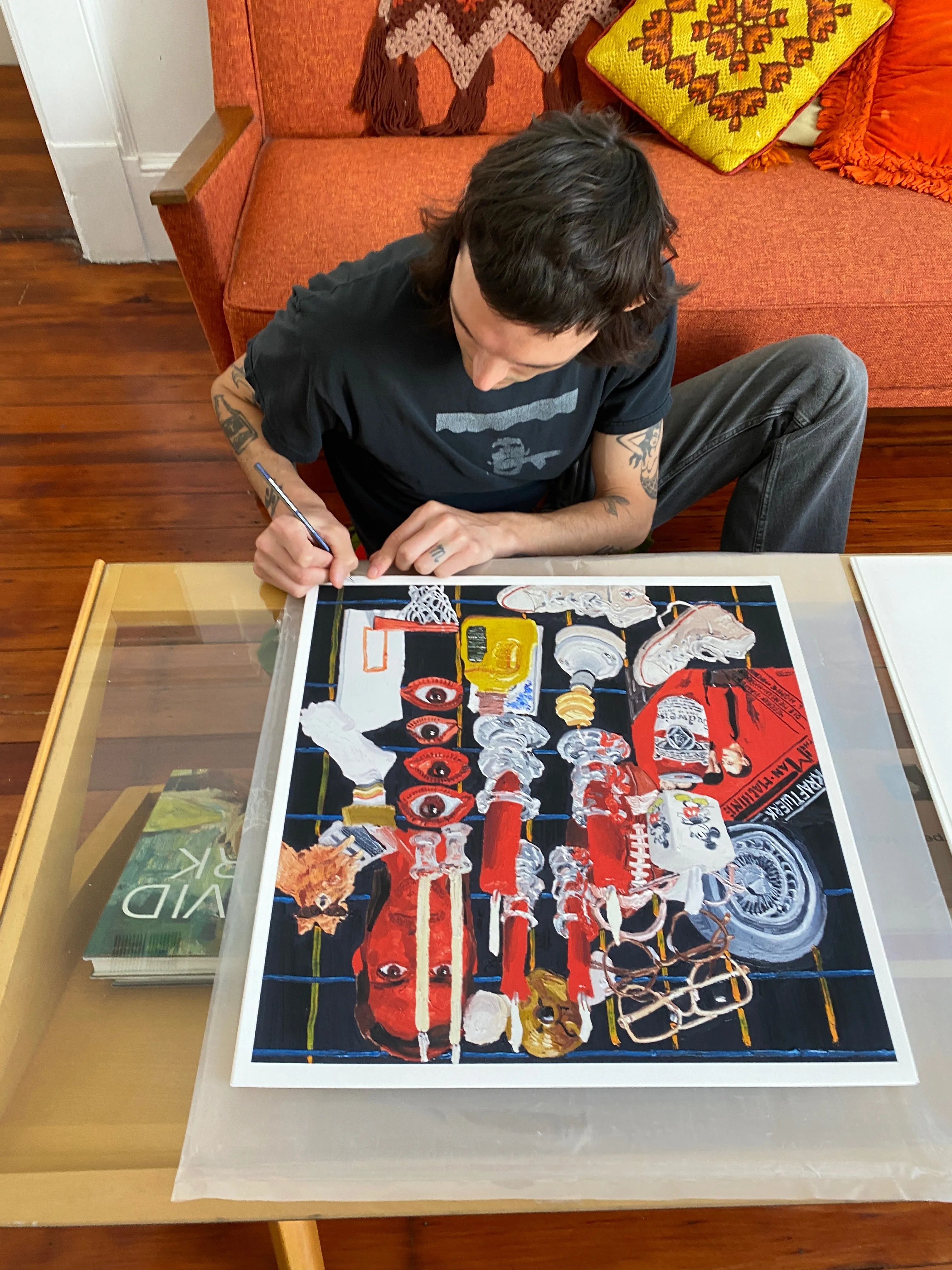 Emilio Villalba - "Self Portrait, Shoes and Things" print