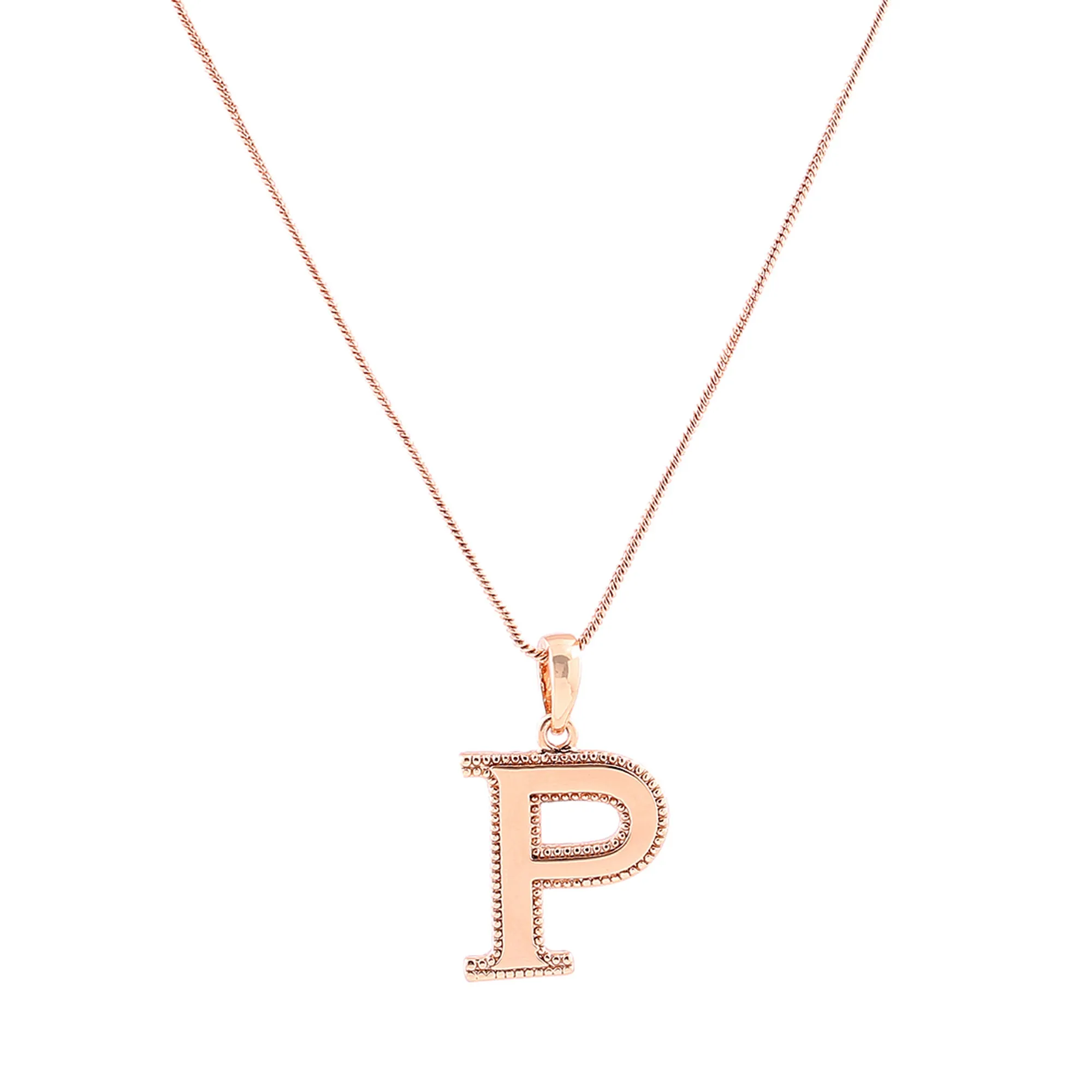 Estele - Charm "P" Rosegold plated Pendant