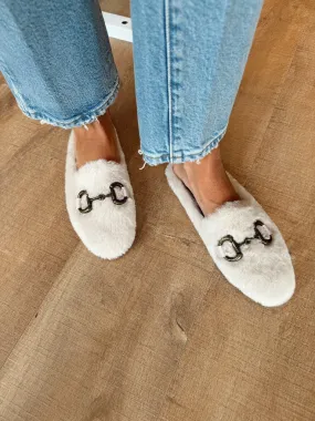 Etude Faux Fur Mule Slide