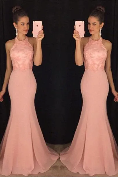 Evening Prom Dresses, Pink Mermaid Long Party Prom Dress,Formal Prom Dresses,SVD352