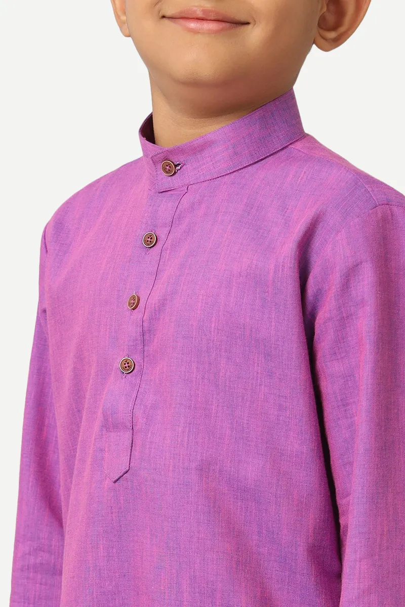 Exotic - Dark Lavender Kurta For Kids | Uathayam