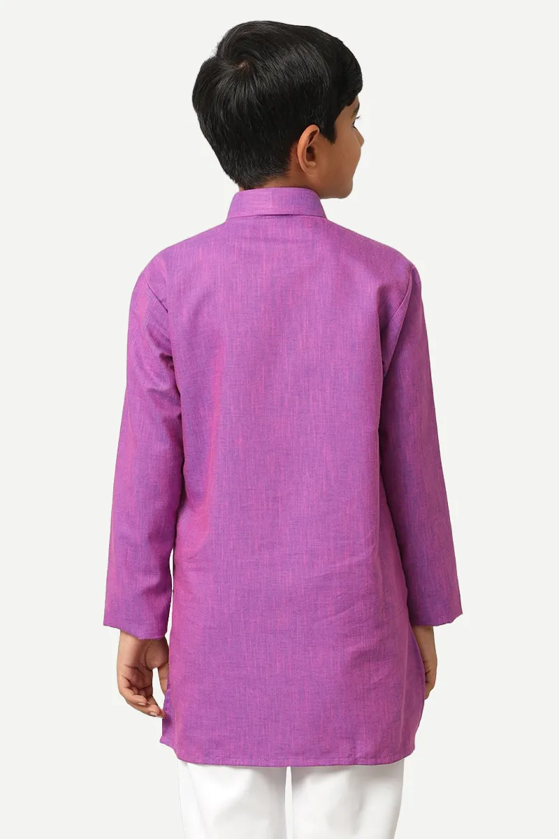 Exotic - Dark Lavender Kurta For Kids | Uathayam