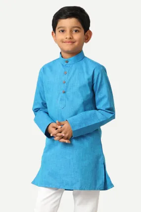 Exotic - Sea Blue Kurta For Kids | Uathayam