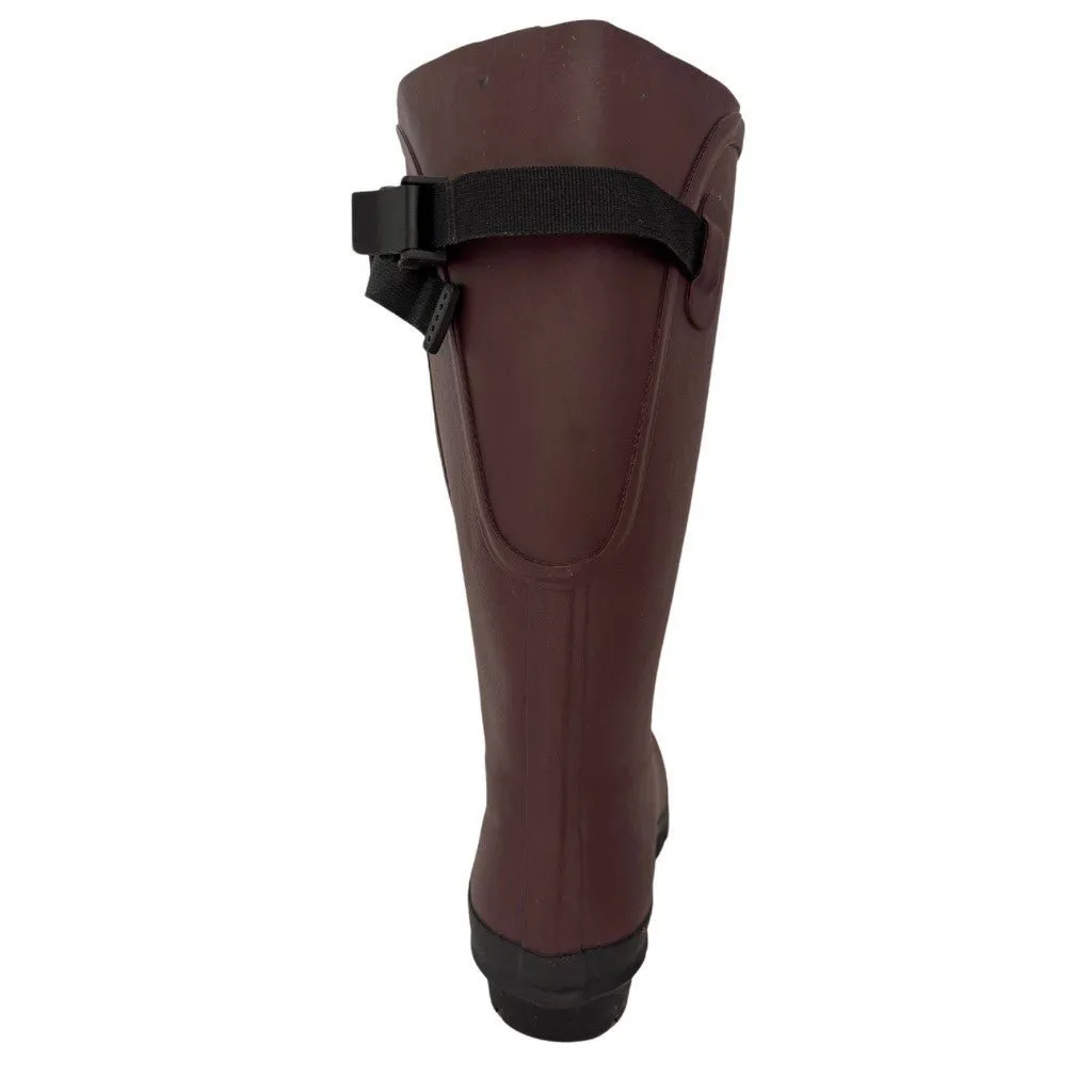 Extra Wide Calf Brown Wellies with Rear Gusset - Perfect for Wide Feet & Ankles - Fits 40-50cm Calves