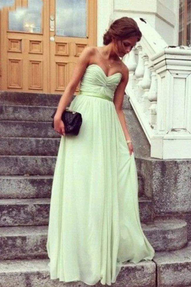 Fabulous Floor Length Sweetheart Long Prom Chiffon Dresses,Evening Dresses,SIMI336