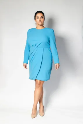 Florence Dress Scuba Blue