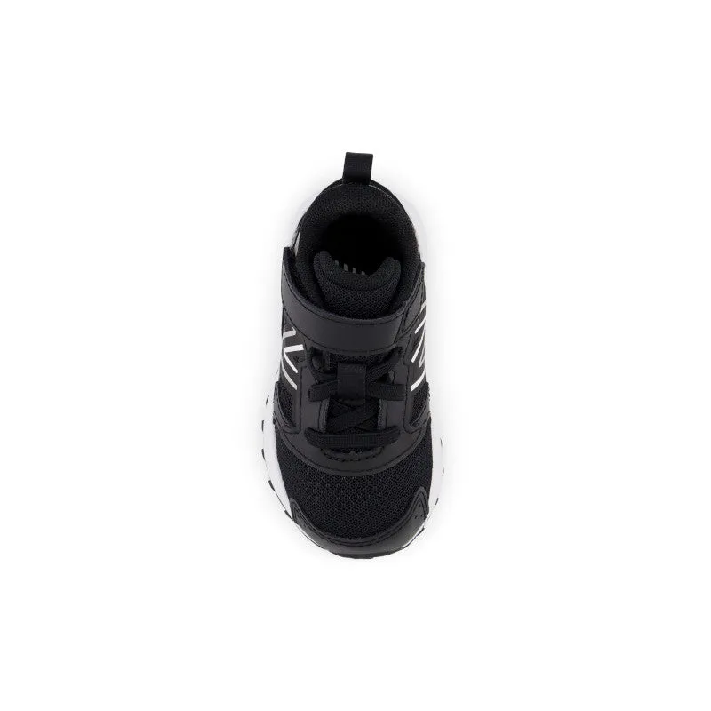 Fresh Foam 650 Bungee Lace with Top Strap - Black with Metallic Silver and White - Kids